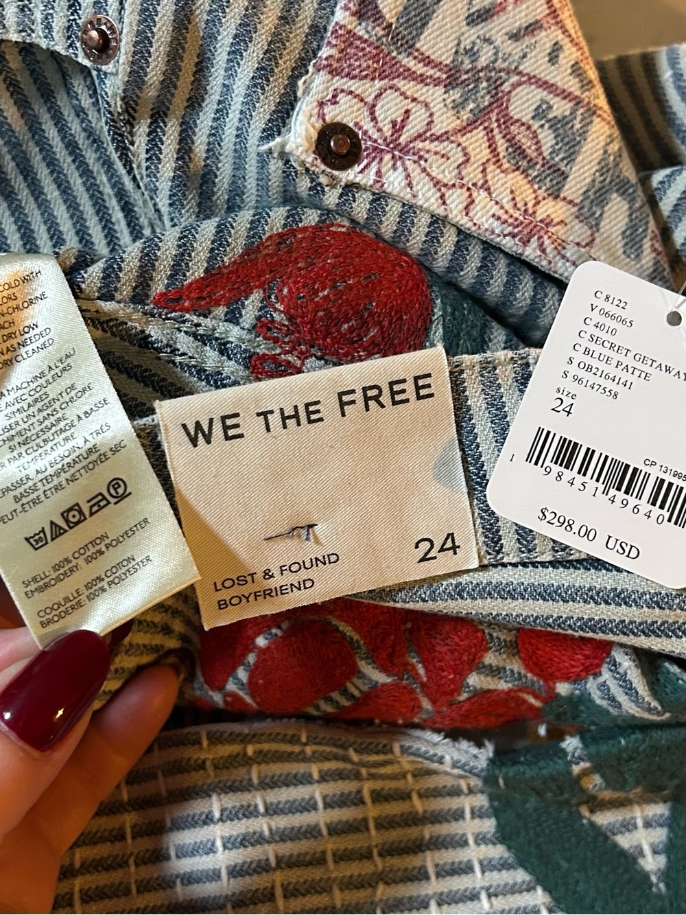 NWT Free People We The Free Lost & Found Boyfriend Jeans in Secret Getaway - Picture 2 of 16